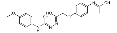 N-[4-[2-[2-[(4-methoxyphenyl)carbamothioyl]hydrazinyl]-2-oxoethoxy]phenyl]acetamide结构式