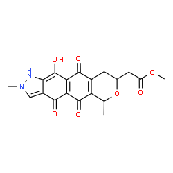 2,4,6,8,9,11-Hexahydro-5,10-dihydroxy-2,6-dimethyl-4,11-dioxo[2]benzopyrano[7,6-f]indazole-8-acetic acid methyl ester picture