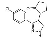 1-[3-(4-chlorophenyl)-4,5-dihydro-1H-pyrazol-4-yl]pyrrolidin-2-one结构式