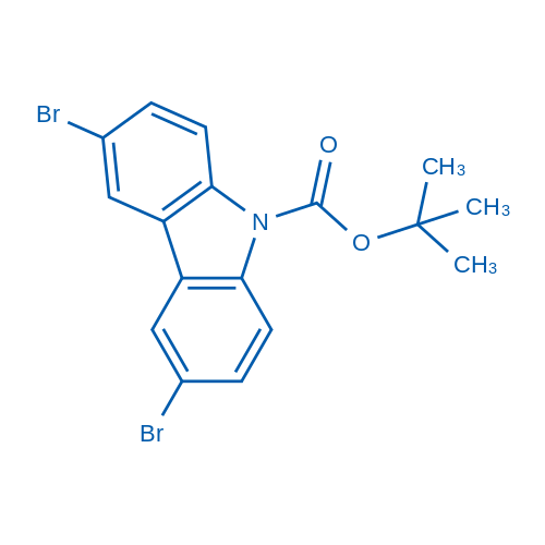 tert-Butyl 3,6-dibromo-9H-carbazole-9-carboxylate structure