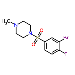 1-[(3-Bromo-4-fluorophenyl)sulfonyl]-4-methylpiperazine结构式