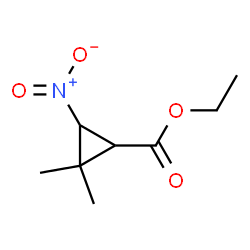 Cyclopropanecarboxylic acid, 2,2-dimethyl-3-nitro-, ethyl ester (9CI) Structure