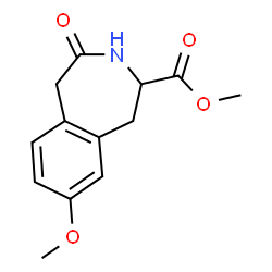 2,3,4,5-Tetrahydro-8-methoxy-4-oxo-1H-3-benzazepine-2-carboxylic acid methyl ester结构式