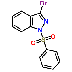 1-(benzenesulfonyl)-3-bromo-indazole structure