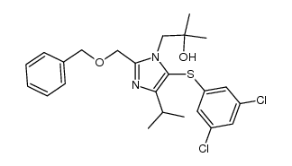 2-benzyloxymethyl-5-(3,5-dichlorophenylthio)-1-(2-hydroxy-2-methylpropyl)-4-isopropyl-1H-imidazole Structure