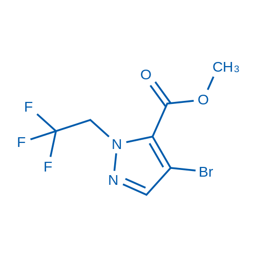 Methyl 4-bromo-1-(2,2,2-trifluoroethyl)-1H-pyrazole-5-carboxylate picture