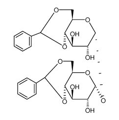 4,6-O-benzylidene-α-D-glucopyranosyl-(1→1)-4',6'-O-benzylidene-α-D-glucopyranoside结构式