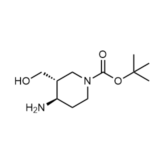 Tert-butyl (3R,4R)-4-amino-3-(hydroxymethyl)piperidine-1-carboxylate structure