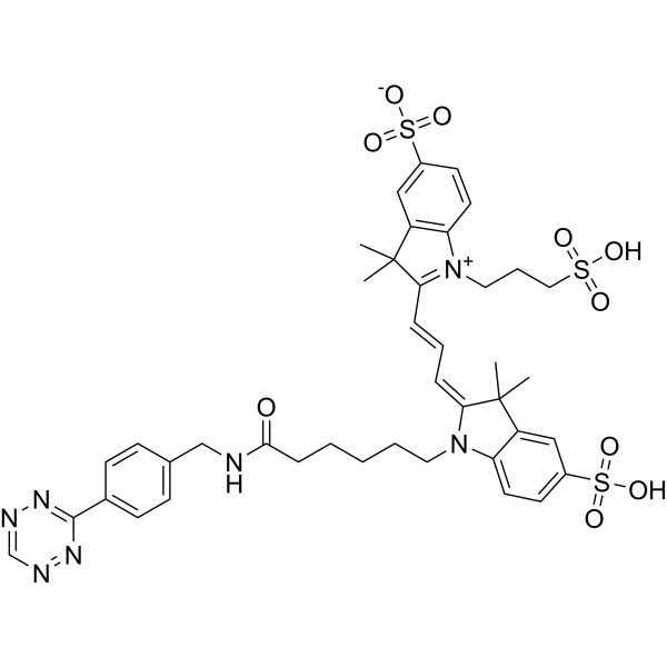 Sulfo-Cy3-Tetrazine结构式