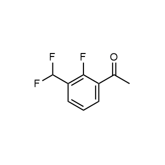 1-(3-(二氟甲基)-2-氟苯基)乙酮结构式