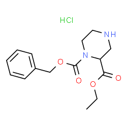 1-benzyl 2-ethyl piperazine-1,2-dicarboxylate hydrochloride structure