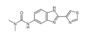 5-(3,3-Dimethyl-ureido)-2-(4-thiazolyl)-benzimidazol Structure