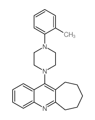 11-[4-(2-methylphenyl)piperazin-1-yl]-7,8,9,10-tetrahydro-6H-cyclohepta[b]quinoline Structure