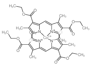 Cobalt,bis[dihydrogen2-[(4-carboxy-3,5-dimethyl-2H-pyrrol-2-ylidene)methyl]-5-chloro-4-methylpyrrole-3-carboxylato]-,tetraethyl ester (8CI) Structure