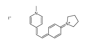 1-methyl-4-[2-(4-pyrrolidin-1-ylphenyl)ethenyl]pyridin-1-ium,iodide结构式