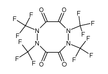 perfluoro(1,2,5,6,-tetramethyl-1,2,5,6-tetrazocine-3,4,7,8-tetraone)结构式