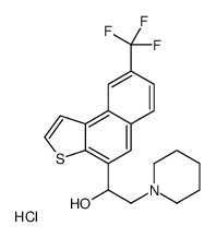 2-piperidin-1-yl-1-[8-(trifluoromethyl)benzo[e][1]benzothiol-4-yl]ethanol,hydrochloride Structure