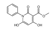 methyl-4,6-dihydroxy-2-oxo-1-phenylpyridine-3-caarboxylate Structure