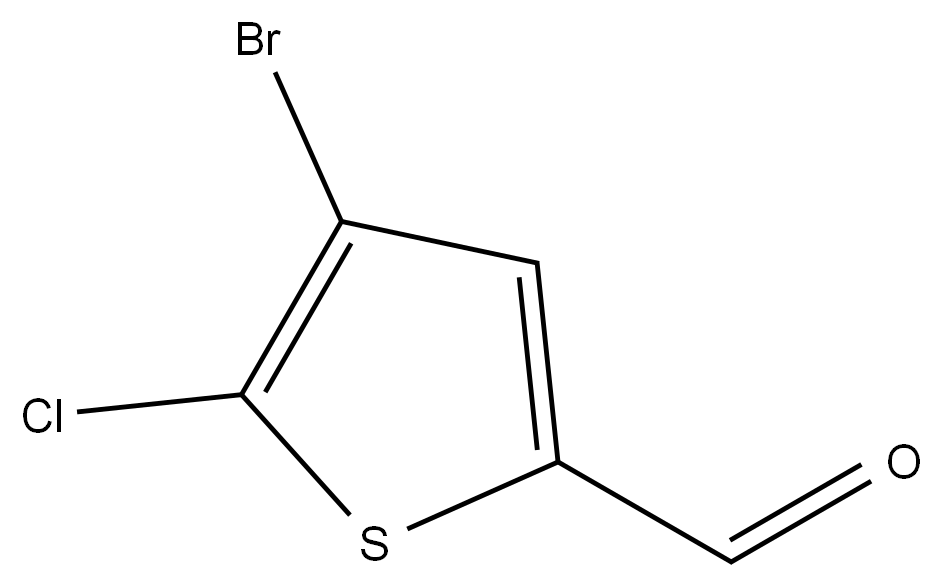 4-bromo-5-chlorothiophene-2-carbaldehyde Structure