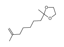 2-methyl-2-(6-methylhept-6-enyl)-1,3-dioxolane Structure