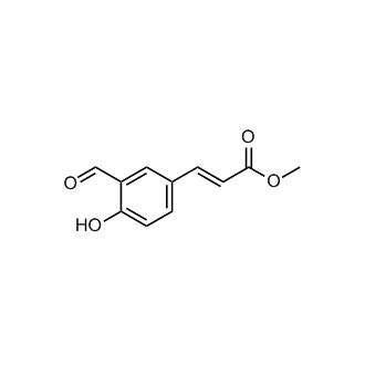 Methyl(E)-3-(3-formyl-4-hydroxyphenyl)acrylate structure