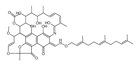 3-Formylrifamycin SV O-farnesyloxime Structure