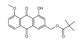 (4-hydroxy-5-methoxy-9,10-dioxo-9,10-dihydroanthracen-2-yl)methyl pivalate Structure