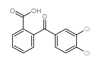 2-(3,4-二氯苯甲酰基)苯甲酸结构式