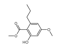 methyl 2-hydroxy-4-methoxy-6-(n-propyl)benzoate结构式