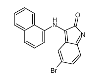 5-bromo-3-(naphthalen-1-ylamino)indol-2-one结构式