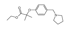 ethyl 2-[4-(1-pyrrolidinylmethyl)phenoxy]-2-methylpropionate Structure