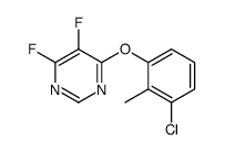 4-(3-chloro-2-methylphenoxy)-5,6-difluoropyrimidine Structure