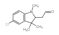 1,3,3-trimethyl-5-chloro-2-indolineacetaldehyde structure