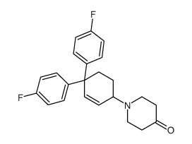 1-[4,4-bis(4-fluorophenyl)cyclohex-2-en-1-yl]piperidin-4-one结构式