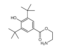 2-aminoethyl 3,5-ditert-butyl-4-hydroxybenzoate结构式