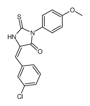 5-[1-(3-Chloro-phenyl)-meth-(E)-ylidene]-3-(4-methoxy-phenyl)-2-thioxo-imidazolidin-4-one Structure