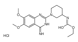 ethyl N-[1-(4-amino-6,7-dimethoxyquinazolin-2-yl)piperidin-3-yl]carbamate,hydrochloride Structure