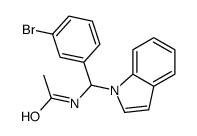 N-[(3-bromophenyl)-indol-1-ylmethyl]acetamide结构式