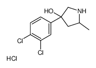 3-(3,4-dichlorophenyl)-5-methylpyrrolidin-3-ol,hydrochloride Structure