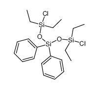 1,5-dichloro-1,1,5,5-tetraethyl-3,3-diphenyltrisiloxane结构式