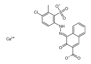 calcium 4-[(4-chloro-3-methyl-2-sulphonatophenyl)azo]-3-hydroxy-2-naphthoate结构式