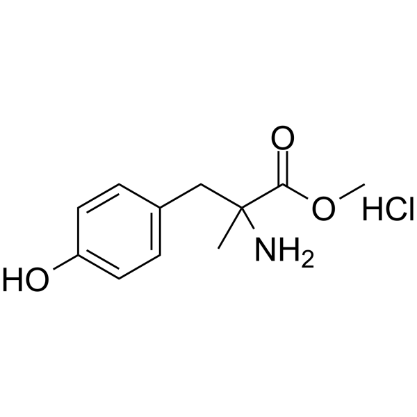 alpha-methyl-dl-tyrosine methyl ester hydrochloride Structure