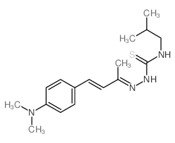 1-[[(E)-4-(4-dimethylaminophenyl)but-3-en-2-ylidene]amino]-3-(2-methylpropyl)thiourea结构式