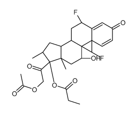 [(6S,8S,9R,10S,11S,13S,14S,16S,17R)-17-(2-acetyloxyacetyl)-6,9-difluoro-11-hydroxy-10,13,16-trimethyl-3-oxo-6,7,8,11,12,14,15,16-octahydrocyclopenta[a]phenanthren-17-yl] propanoate结构式