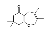 3,4,8,8-tetramethyl-2,5,7,9-tetrahydro-1-benzoxepin-6-one结构式