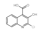 2-氯-3-羟基喹啉-4-甲酸结构式