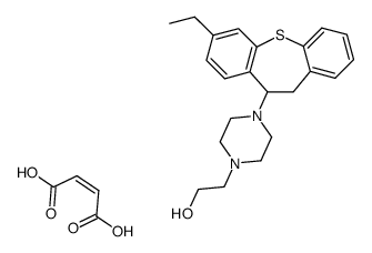 3-Ethyl-11-(4-(2-hydroxyethyl)piperazino)-10,11-dihydrodibenzo(b,f)thi epin bis(maleate)结构式