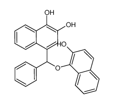 4-[α-(2-hydroxy-[1]naphthyloxy)-benzyl]-naphthalene-1,2-diol Structure