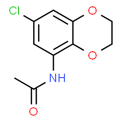 1,4-Benzodioxan,5-acetamido-7-chloro- (5CI) Structure