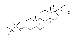 3β-(tert-Butyldimethylsilyloxy)-22-chlor-23,24-dinorchola-5,7-dien结构式